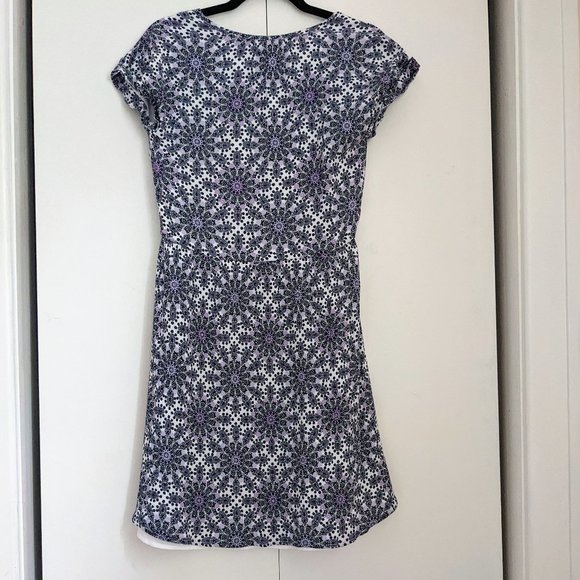 NWOT Loft XS Geo Side Tie Dolman Dress - Picture 7 of 8